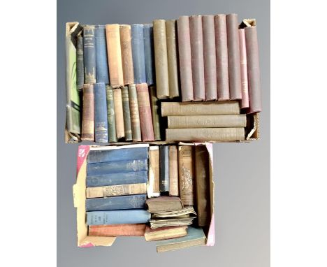 Two boxes of antique and later books, encyclopedia, History etc 