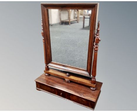 A 19th century mahogany dressing table mirror on stand 
