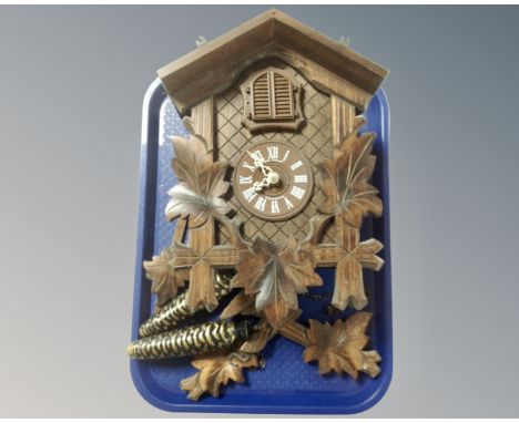 A vintage wooden cuckoo clock 