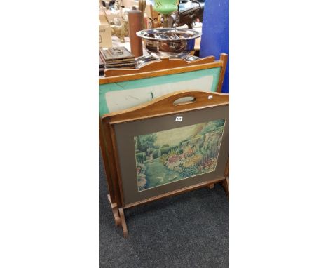 2 TAPESTRY FIRE SCREENS