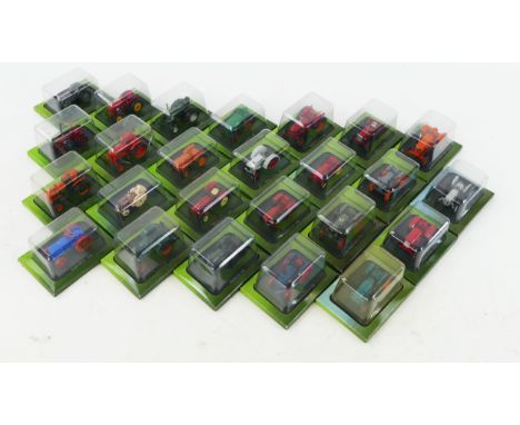 25 Hachette 1:43 Scale Model Tractors including Fordson, Citroen, Nuffield, Porsche, Valmet, etc. - all boxed 