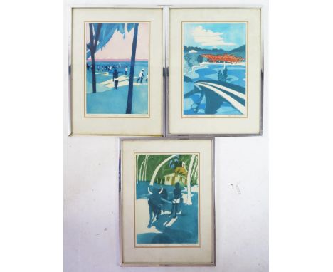 John Brunsdon ARCA (1933 - 2014) British artist, three limited edition etching and aquatints including 'Boy and Ox' pencil nu