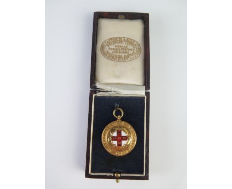 A 9ct Gold and Enamel Yorkshire N.C.A.A. Championship 1935 440yds Winners Fob Medallion, 17g 