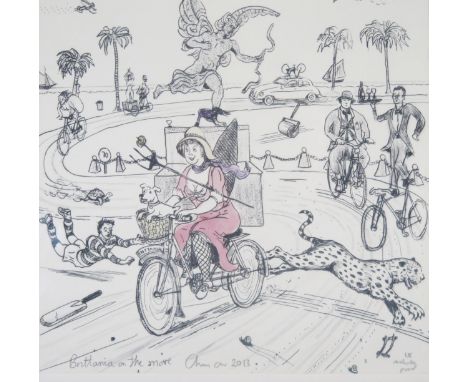 Chris Orr (b.1943) Painter and Printmaker 'Britannia (sic) on the Move', artist's proof, etching and aquatint, 26x25cm, frame
