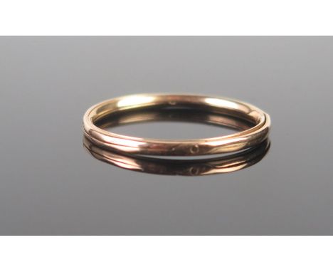 An Unusual Precious Yellow Metal Hinged Ring opening to a sphere, KEE tests as 9ct, size S, 1.87g.  UNLESS OTHERWISE STATED, 