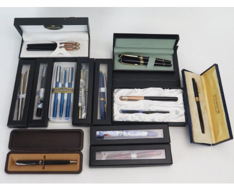 Parker, Schaeffer, Pierre Faber, Inoxcrom and others, a collection of assorted fountain pens, ball point pens and roller ball
