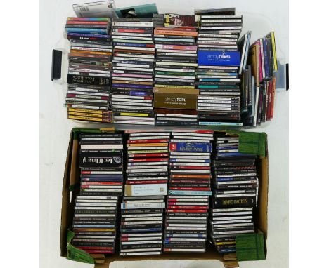 Collection of Jazz, Blues, Brass Music, Folk, etc CDs including Eric Clapton, NYJO, Bob Dylan, Alan Jackson, David Munyon, et
