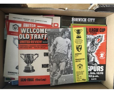 League Cup Final + Semi Final Football Programmes: 22 Finals to include a run from 1970 to 1986. 36 Semi Finals to include bo