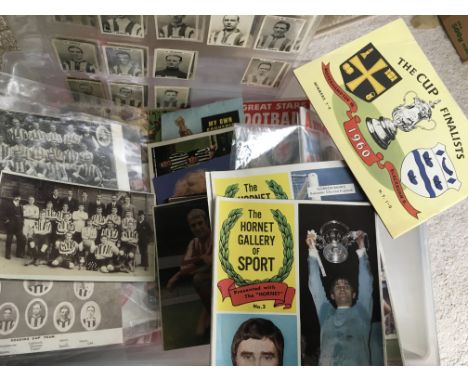 Football Memorabilia Box: Includes Pinnace Cards, 1904/05 original Reading postcard + another from this year, Handbooks, Item