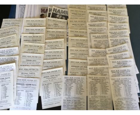 West Ham Home Reserve + Youth Football Programmes: 80 of the small Hammer style non 1st team programmes from 58/59 to 81/82. 