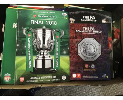 League Cup Final + Community Shield Football Programmes: Many of the modern large scale programmes with a high retail value. 