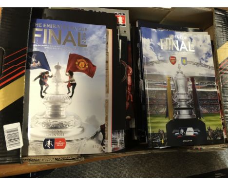 FA Cup Final Football Programmes: Many of the large scale from recent years in excellent condition. High retail value with du