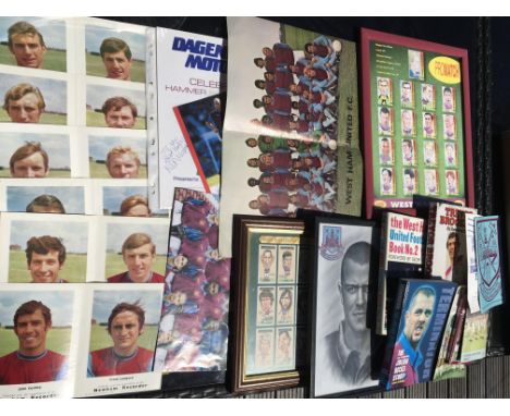 West Ham Football Memorabilia Box: Includes Newham Recorder Portraits Framed Cards Books Posters including Coffer Corinthian 