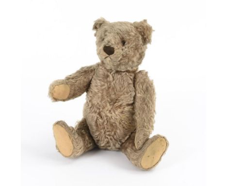 "Original-Teddy"    Steiff.        Ohne Knopf.        1950er/1960er Jahre.                    Mohair.        L 42 cm.        