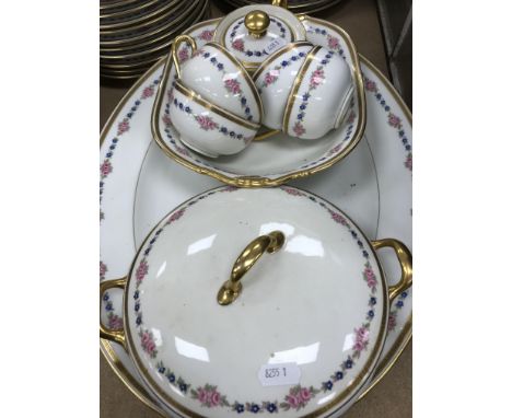 Sold at Auction: Two Limoges porcelain & gold Swan Condiment Pots with  Spoons