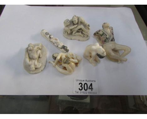 6 erotic netsuke