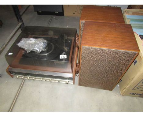 A Ferguson record player with speakers