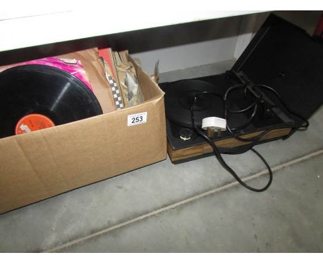 A Fidelity record player and records