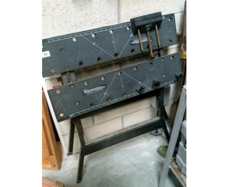A folding work bench