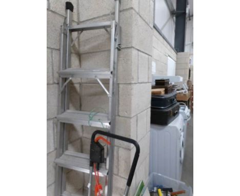 An aluminium step ladder