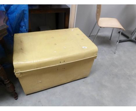 A tin trunk