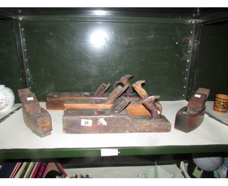 5 vintage wood working planes