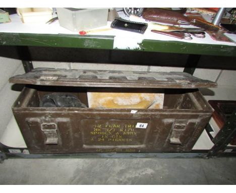 An ammunition box and contents