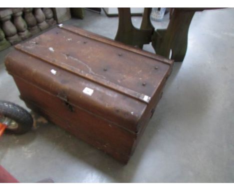 A tin trunk