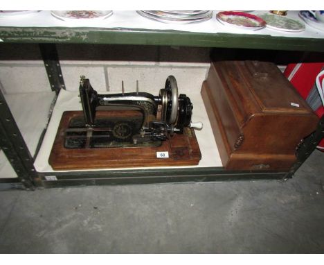A vintage sewing machine