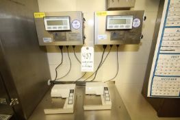 Contrec Flow Meter Digital Read-Outs, Series Batch Controller 414 with Printers (Located in Lab)