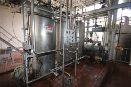 3-Tank CIP System with 400 Gal. S/S Tanks, (90 inch H x 37 inch W), Includes Fristam 20 hp