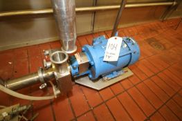 Fristam 3 hp Centrifugal Pump, Model FPX1741-175, S/N 141173160 with 1740 RPM Motor, 230/460 V and