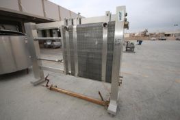 APV S/S Plate Press, Model SR310, S/N 26009 with (3) Dividers, (208) S/S Plates, including Hot Water