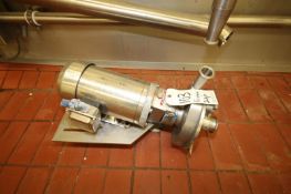 Fristam 2 hp Centrifugal Pump, Model FPX731-160, S/N 31173285 with WEG 1715 Rpm All S/S Clad