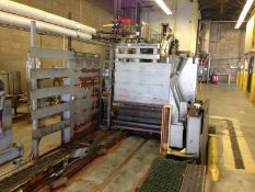 Cannon Hydraulic Case Depalletizer with Allen Bradley SLC 150 PLC Controls including Pallet Stacker