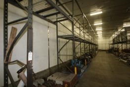 37-Sections 2-High Pallet Racking (2-Pallets Per Slot = 148 Pallet Spaces) (Located in Cooler)