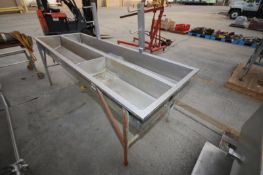 3-Compartment S/S Sink - Aprox. 31