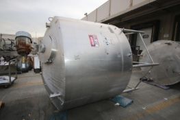 Walker Aprox. 1,500 Gal. Dome-Top Cone-Bottom S/S Processor, Model PZ-CB, S/N 25-00-304SS SP-6942