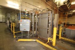 Cannon Hydraulic Case Palletizer, S/N 291 with Pallet Stacker Allen Bradley SLC 5/01 CPU Controls