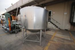 Aprox. 700 Gal. Dome-Top Cone-Bottom S/S Processor with Bottom and Side Scrape Surface Agitator,