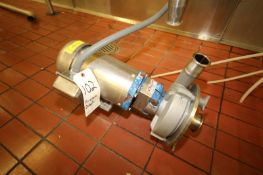 Fristam 2 hp Centrifugal Pump, Model FPX3531-150, S/N 353173471 with WEG 1800 RPM S/S Clad Motor,