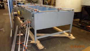 Unused Packaging Automation Accumulation Table 5 ft by 15 ft dimensions, comes with various railings