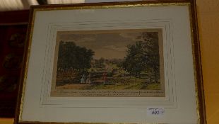 A pair of C19th colour engravings Hampstead Heath framed and glazed