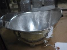 A novelty silver plated ice bucket in the form of a polo helmet