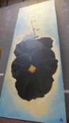 A Jackie Mitchell oil on canvas still life flowers signed verso