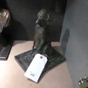 Paolo Troubetskoi ''Pregnant Dog'', a patinated bronze signed ''Paolo Troubetskoi'', mounted to