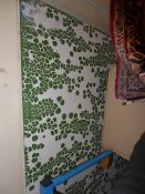 A contemporary green  and white abstract painting on canvas of large size