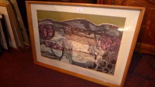 A C1970`s Bert Isaac artists proof print Welsh Land 6/10