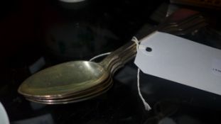 A set of four Victorian hallmarked silver table spoons