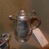 A silver plated and engraved tankared